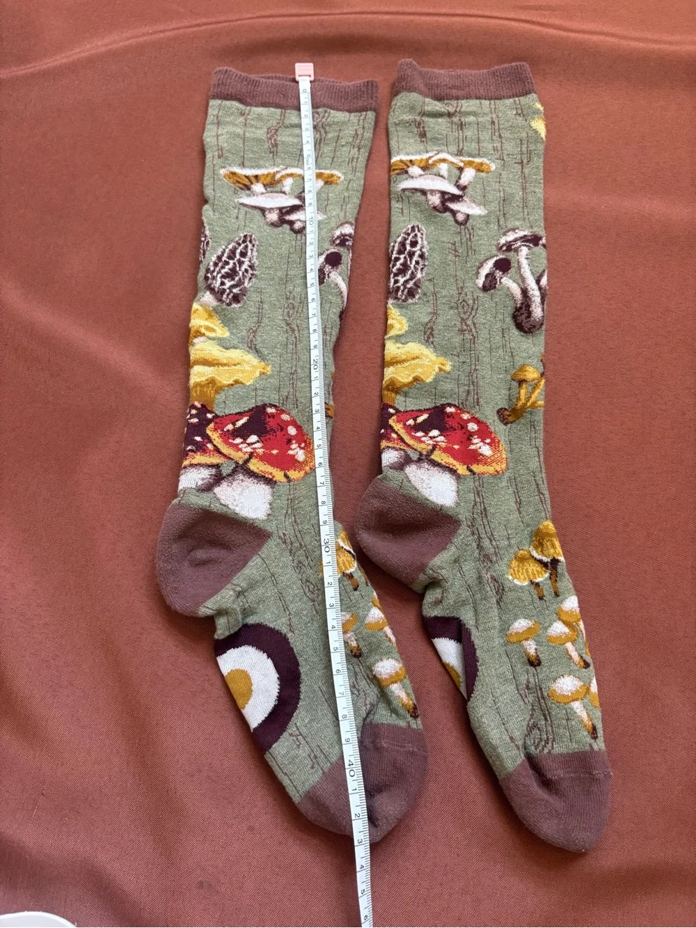 Adult Mushroom Print unisex Socks - Green